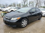 2012 Honda Civic Lx Black vin: 19XFB2F54CE105669