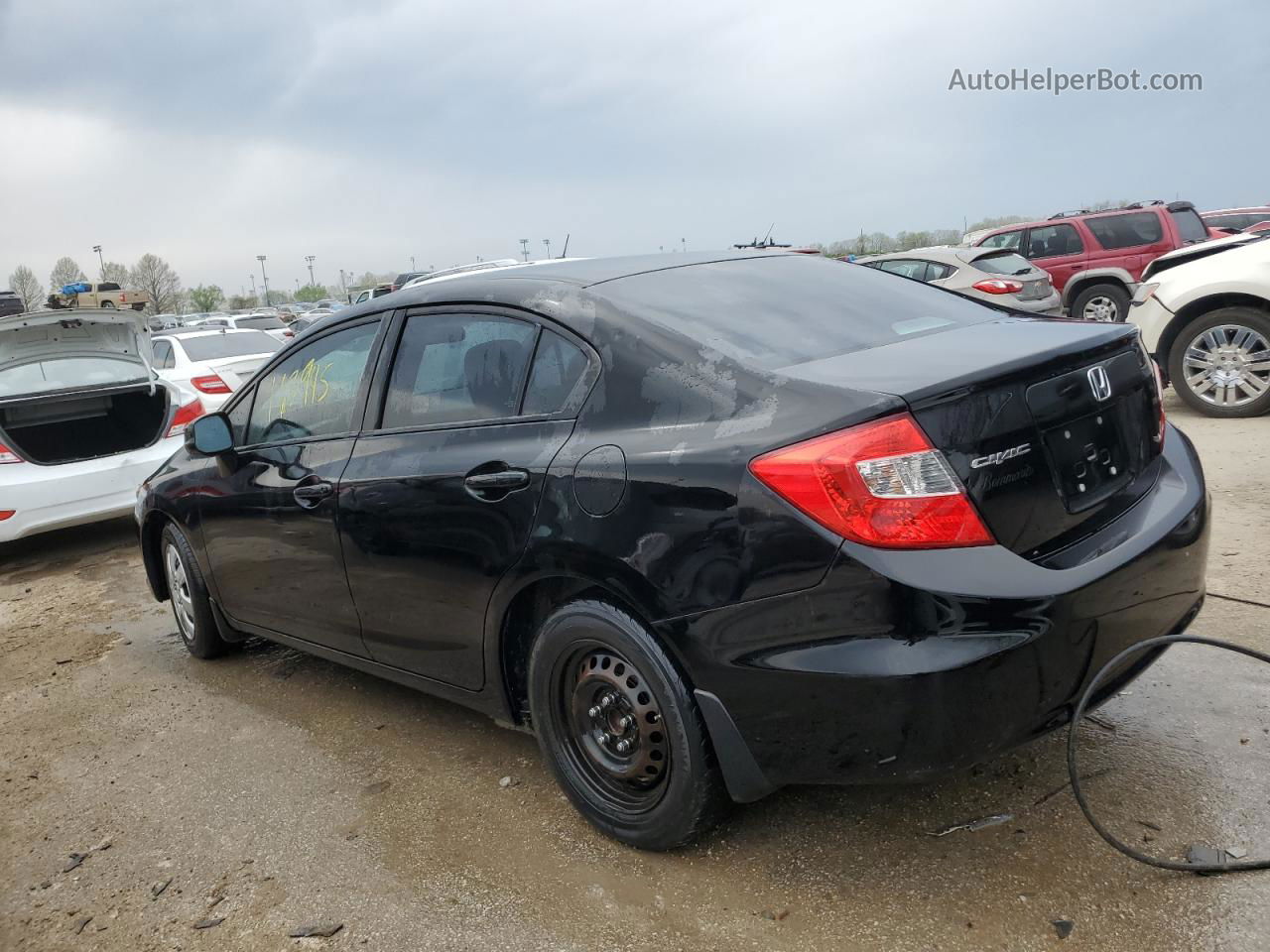 2012 Honda Civic Lx Black vin: 19XFB2F54CE105669