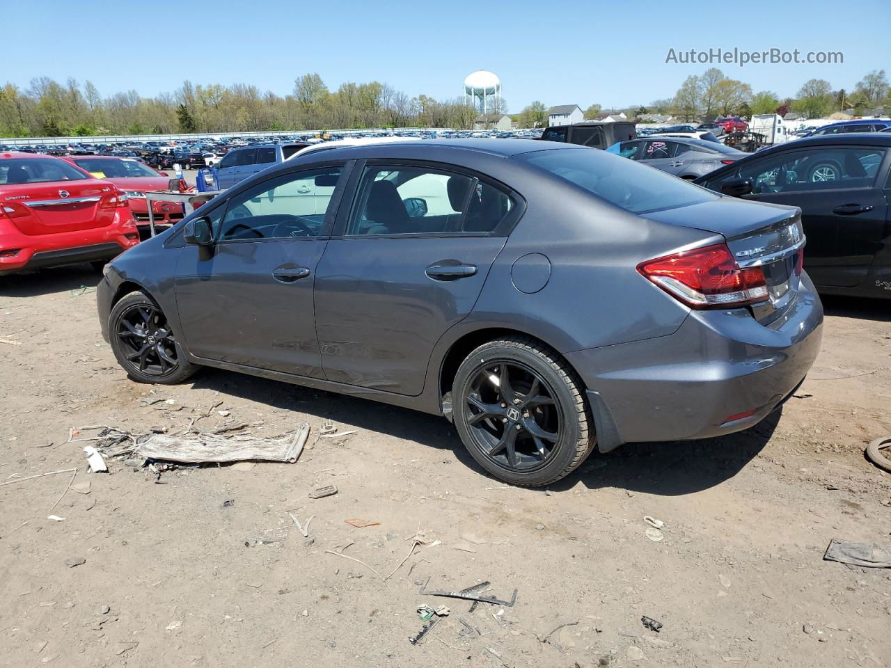 2013 Honda Civic Lx Gray vin: 19XFB2F54DE005640