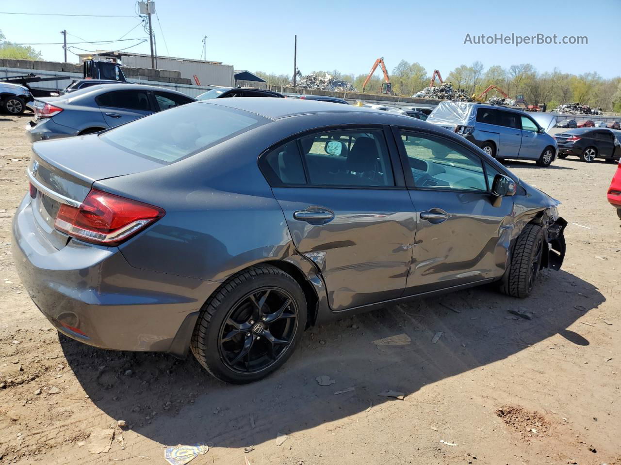 2013 Honda Civic Lx Gray vin: 19XFB2F54DE005640