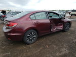 2013 Honda Civic Lx Burgundy vin: 19XFB2F54DE007775