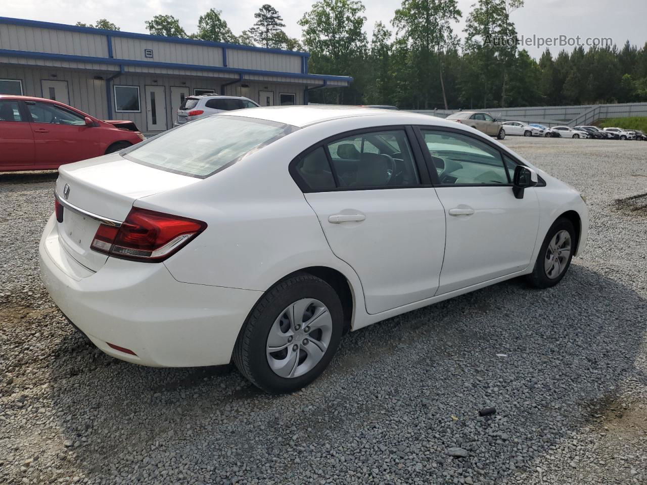 2013 Honda Civic Lx White vin: 19XFB2F54DE096859