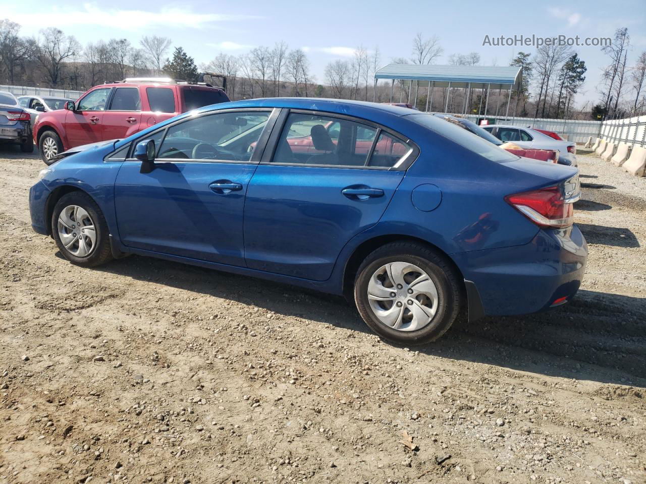 2013 Honda Civic Lx Blue vin: 19XFB2F54DE098904