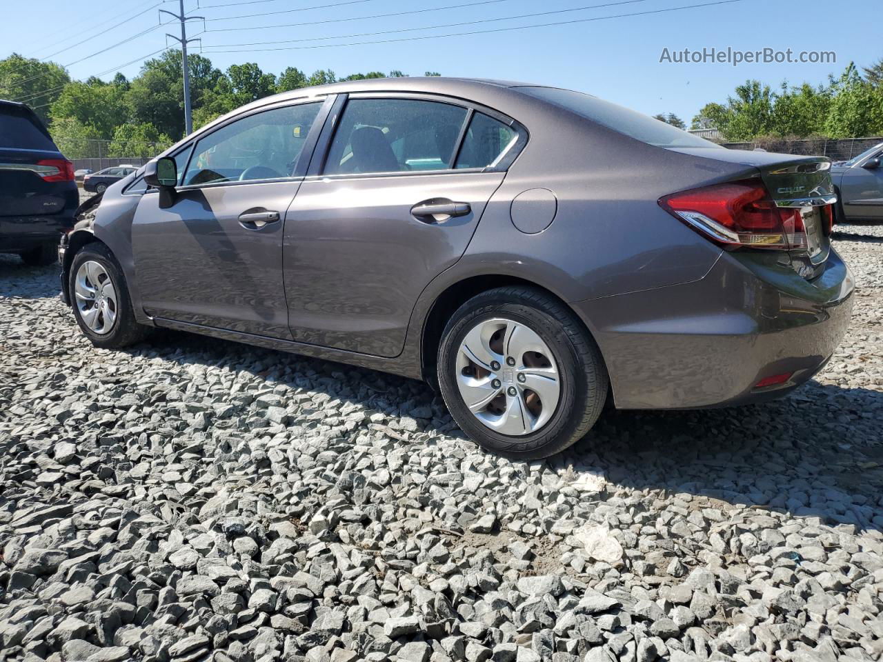 2013 Honda Civic Lx Gray vin: 19XFB2F54DE201075