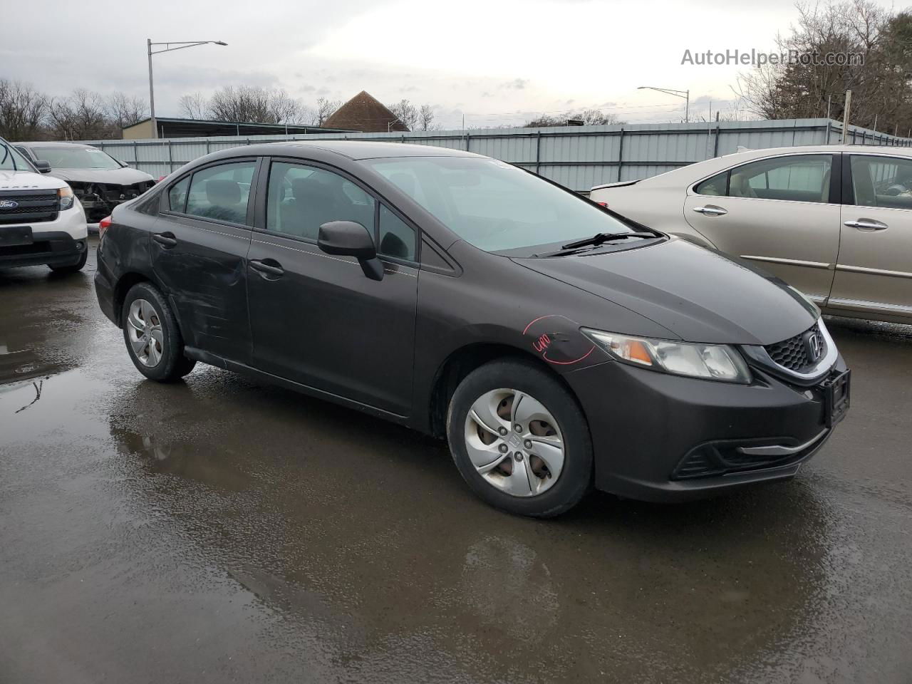 2013 Honda Civic Lx Gray vin: 19XFB2F54DE222301