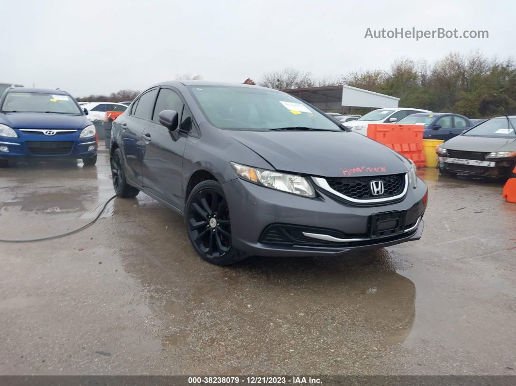 2014 Honda Civic Lx Gray vin: 19XFB2F54EE005218