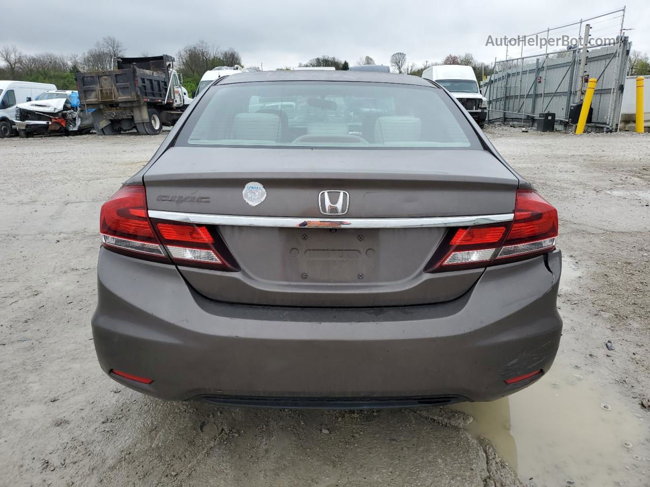 2014 Honda Civic Lx Brown vin: 19XFB2F54EE016798