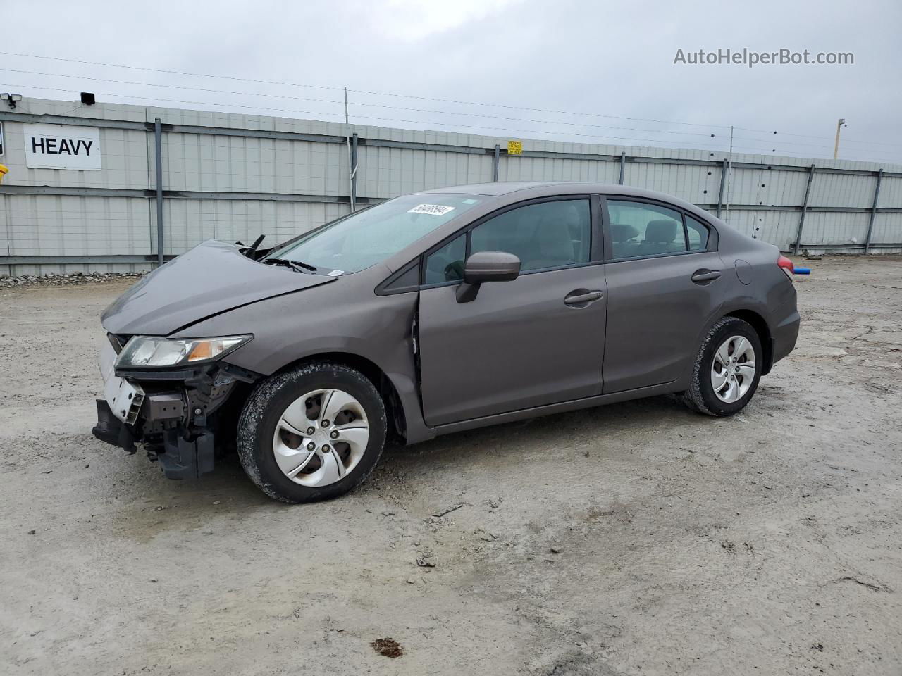 2014 Honda Civic Lx Brown vin: 19XFB2F54EE016798