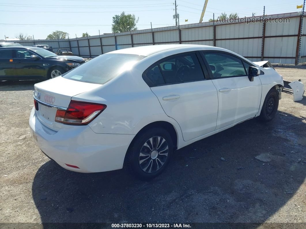 2014 Honda Civic Lx White vin: 19XFB2F54EE017790