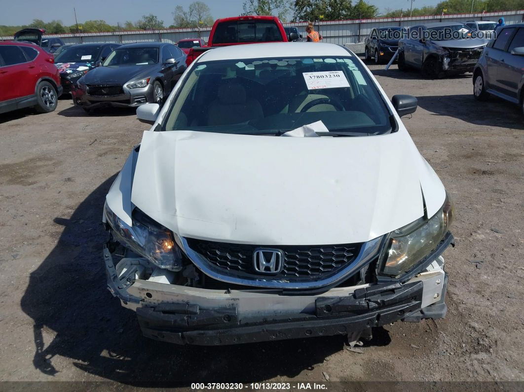 2014 Honda Civic Lx White vin: 19XFB2F54EE017790