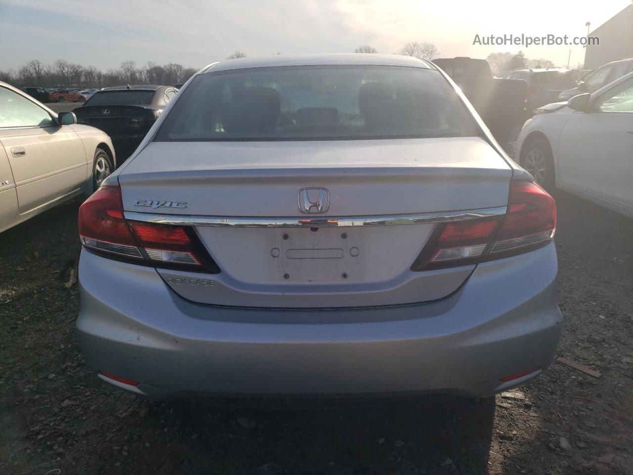 2014 Honda Civic Lx Silver vin: 19XFB2F54EE043452