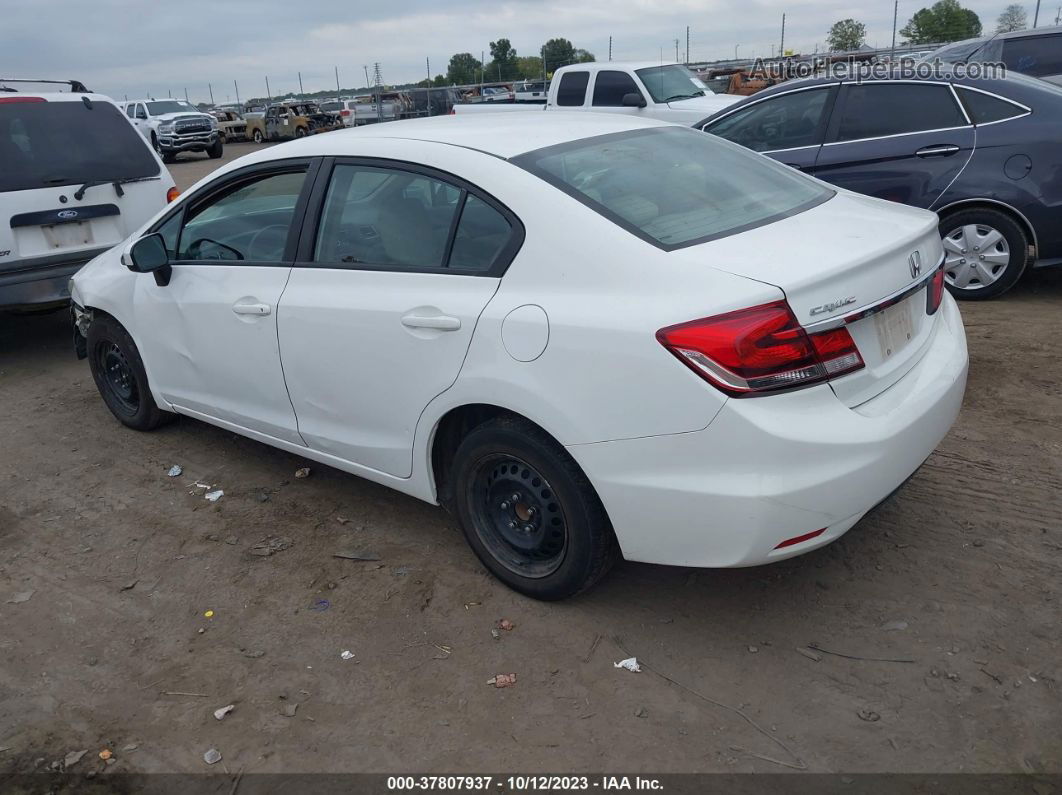 2014 Honda Civic Lx White vin: 19XFB2F54EE059909