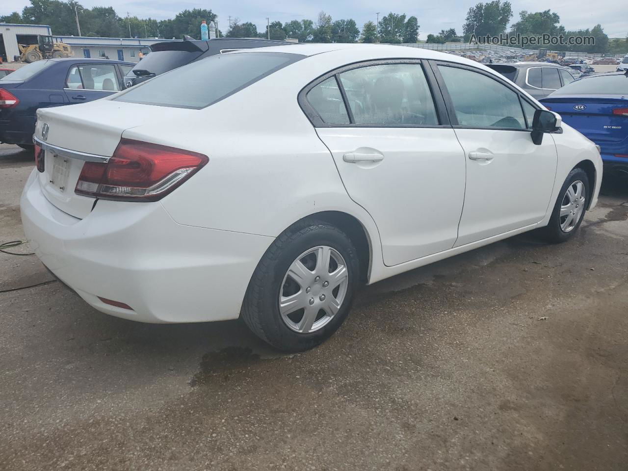 2014 Honda Civic Lx White vin: 19XFB2F54EE061336