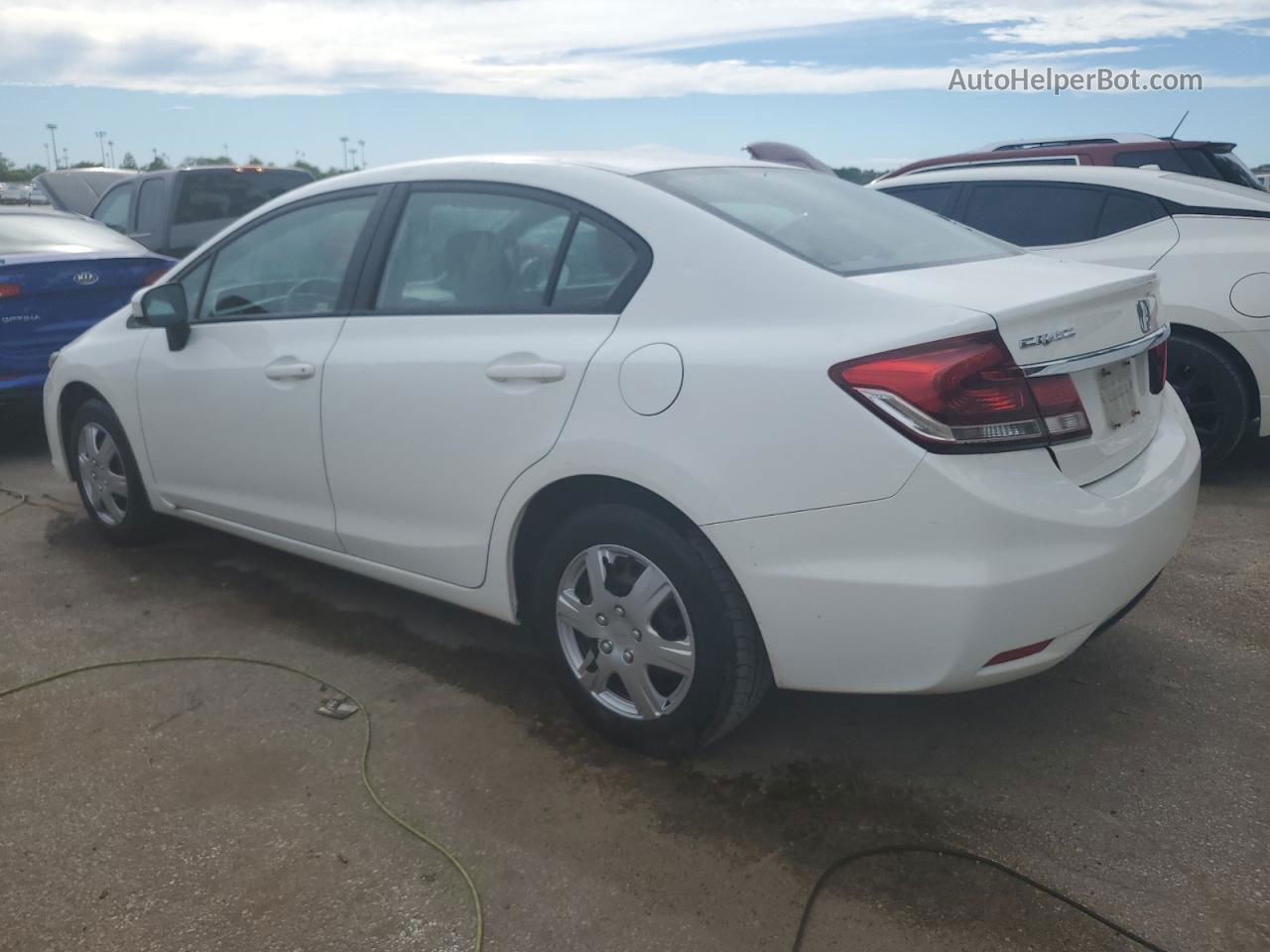 2014 Honda Civic Lx White vin: 19XFB2F54EE061336