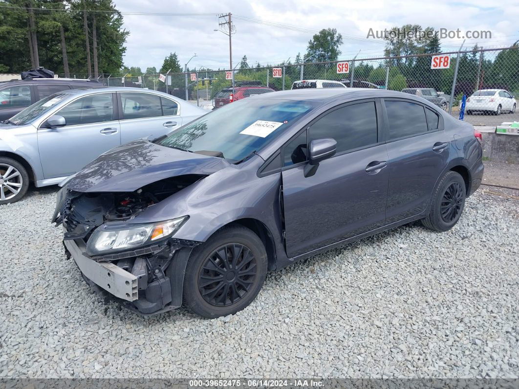 2014 Honda Civic Lx Gray vin: 19XFB2F54EE200543