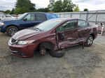 2014 Honda Civic Lx Burgundy vin: 19XFB2F54EE234515