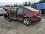 2014 Honda Civic Lx Burgundy vin: 19XFB2F54EE234515