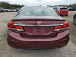 2014 Honda Civic Lx Burgundy vin: 19XFB2F54EE234515