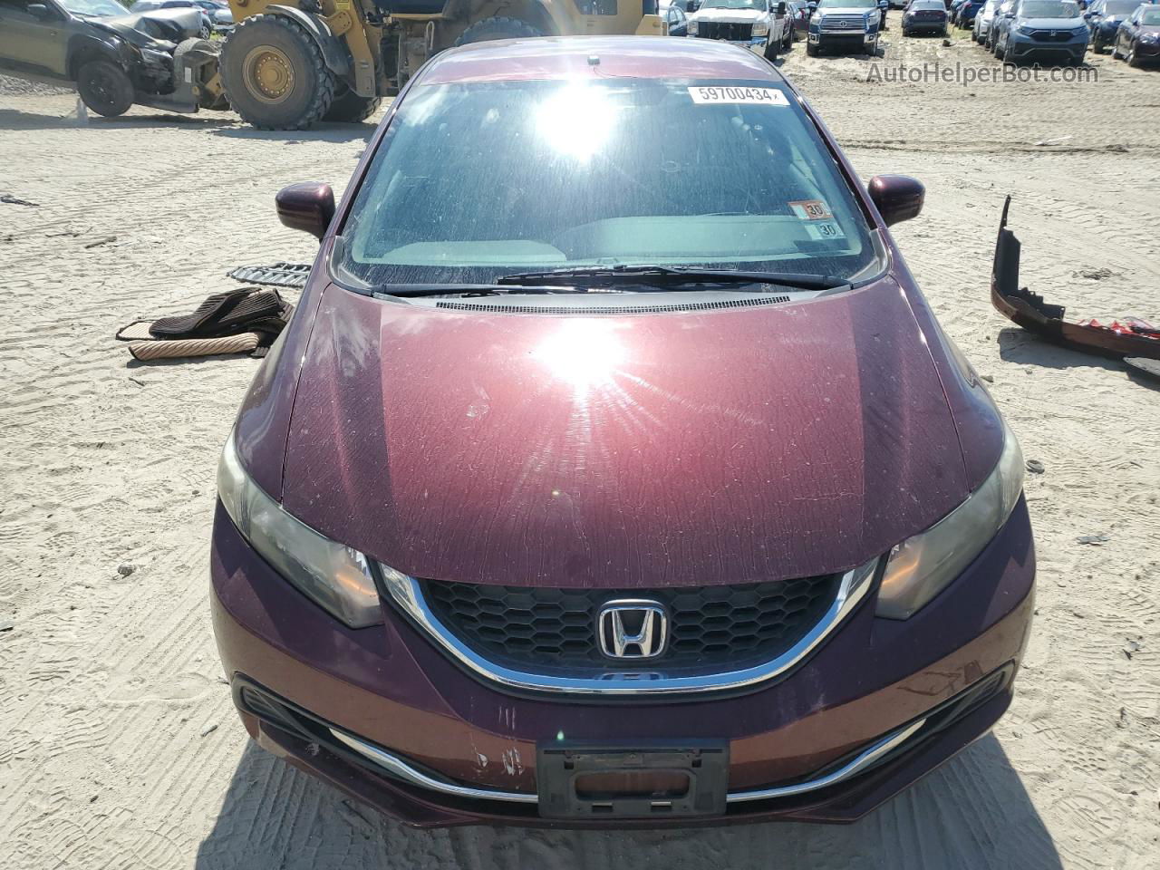 2014 Honda Civic Lx Red vin: 19XFB2F54EE234921