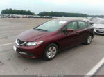 2015 Honda Civic Lx Burgundy vin: 19XFB2F54FE030234