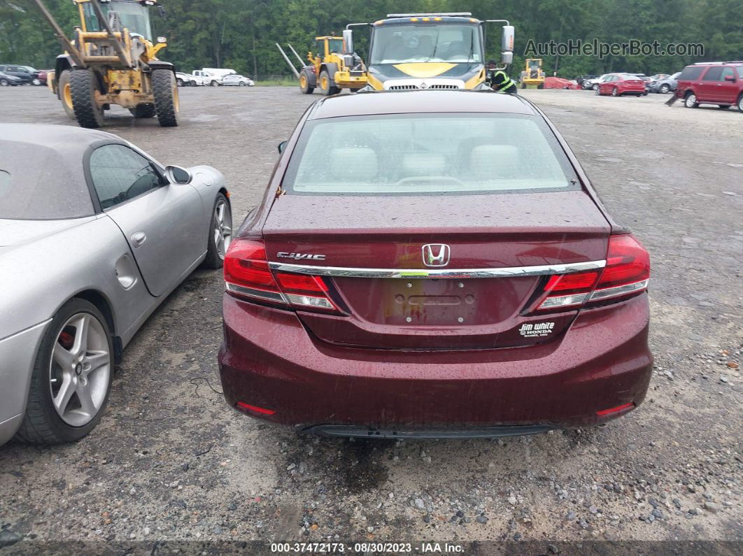 2015 Honda Civic Sedan Lx Burgundy vin: 19XFB2F54FE037104