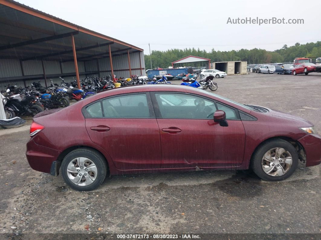 2015 Honda Civic Sedan Lx Burgundy vin: 19XFB2F54FE037104