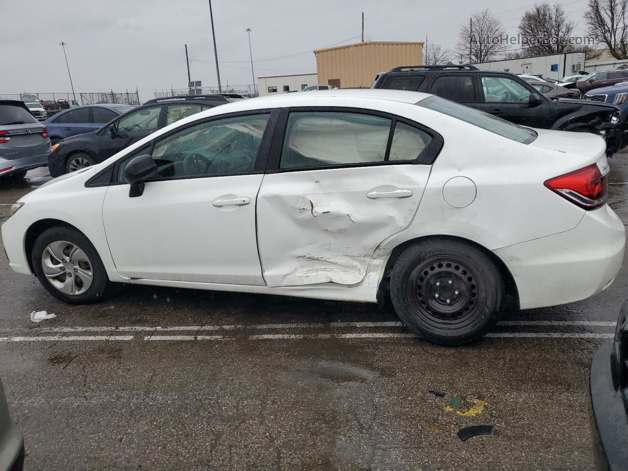 2015 Honda Civic Lx White vin: 19XFB2F54FE064612