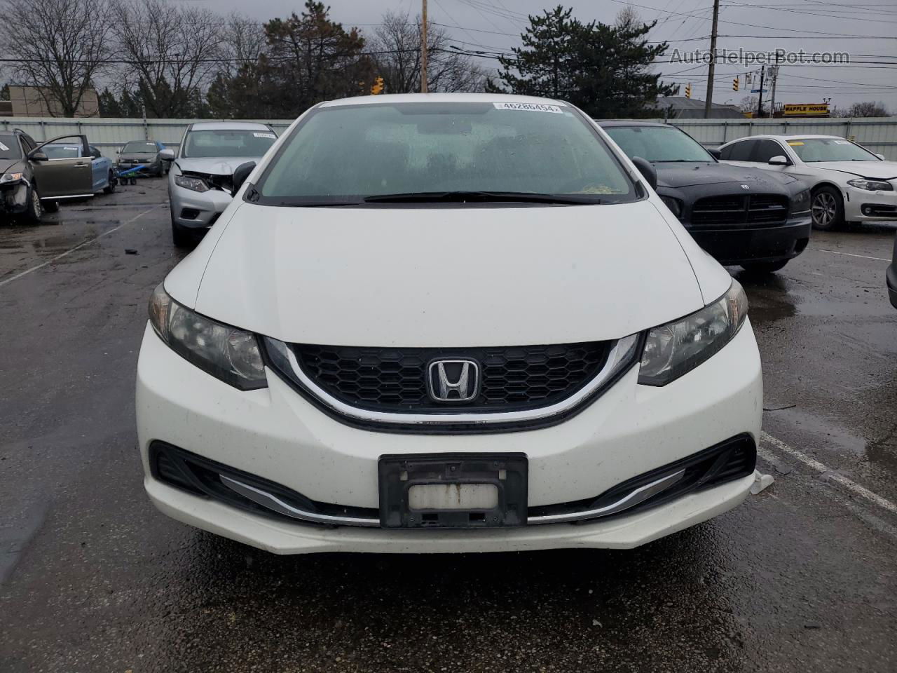 2015 Honda Civic Lx White vin: 19XFB2F54FE064612