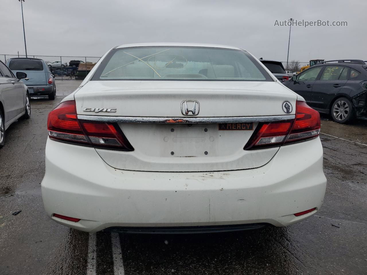 2015 Honda Civic Lx White vin: 19XFB2F54FE064612