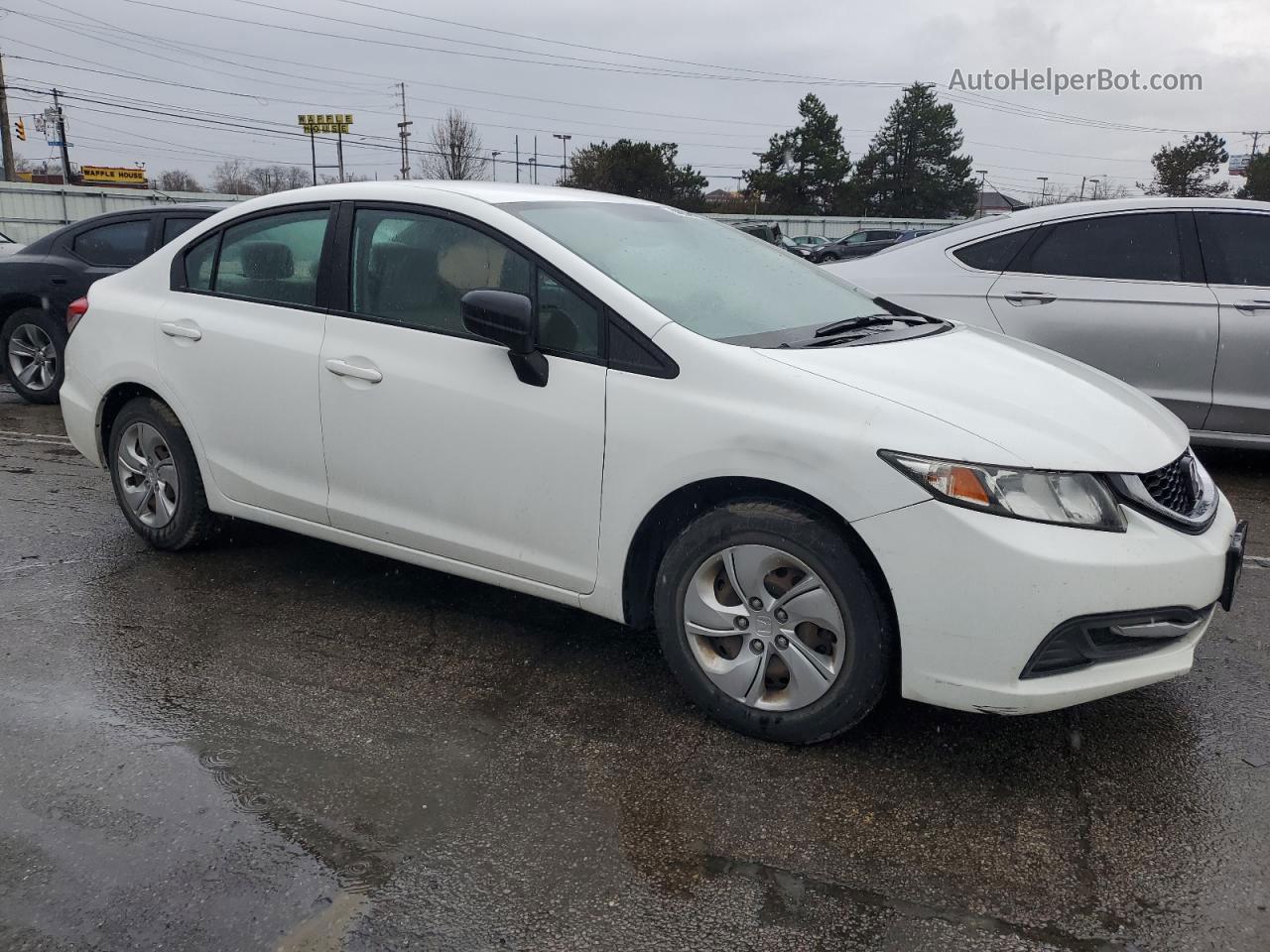 2015 Honda Civic Lx White vin: 19XFB2F54FE064612