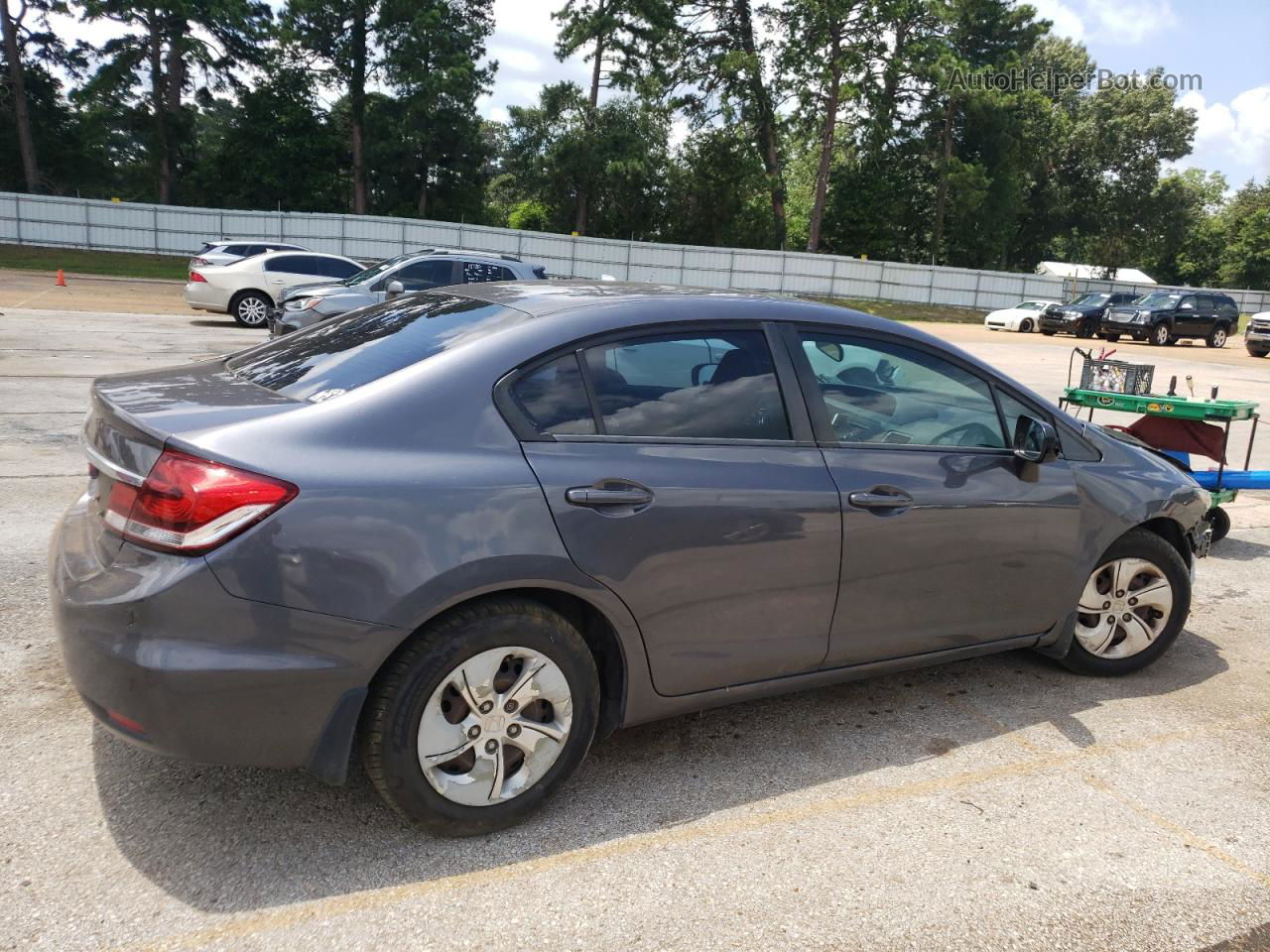 2015 Honda Civic Lx Gray vin: 19XFB2F54FE104283