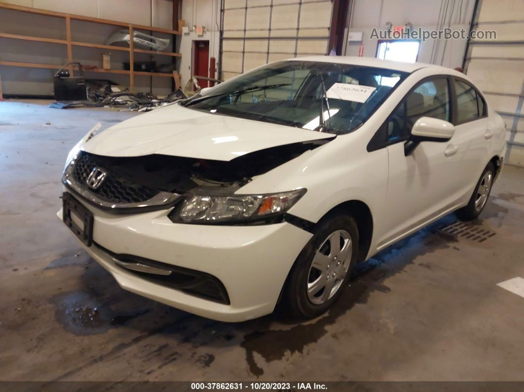 2015 Honda Civic Lx White vin: 19XFB2F54FE118166