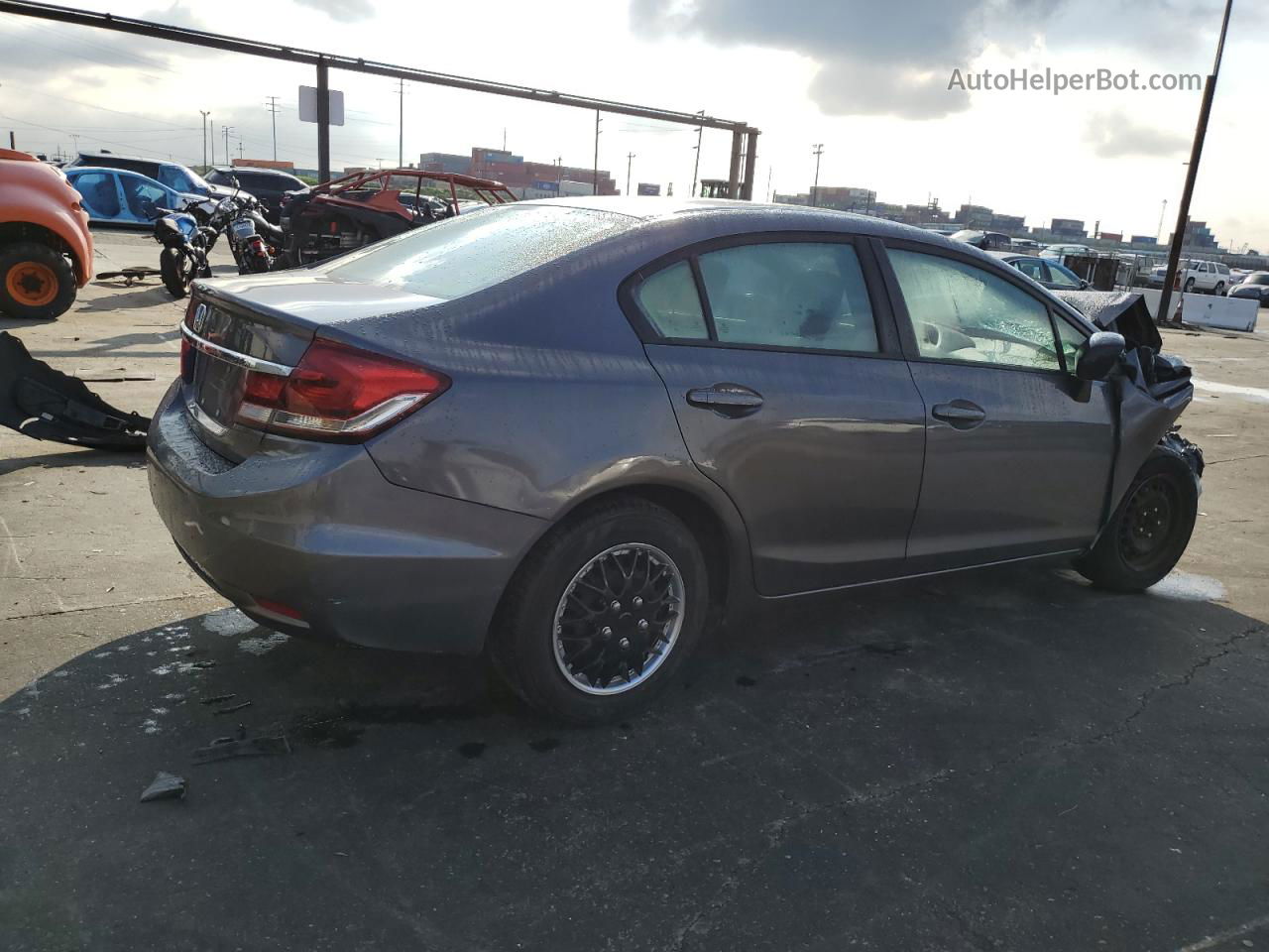 2015 Honda Civic Lx Gray vin: 19XFB2F54FE231762