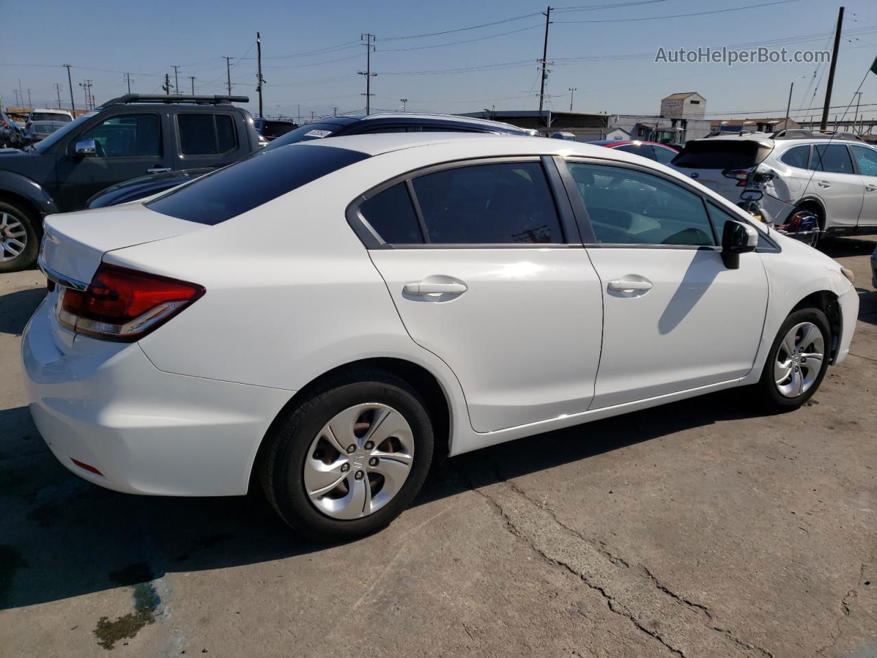 2015 Honda Civic Lx White vin: 19XFB2F54FE231986