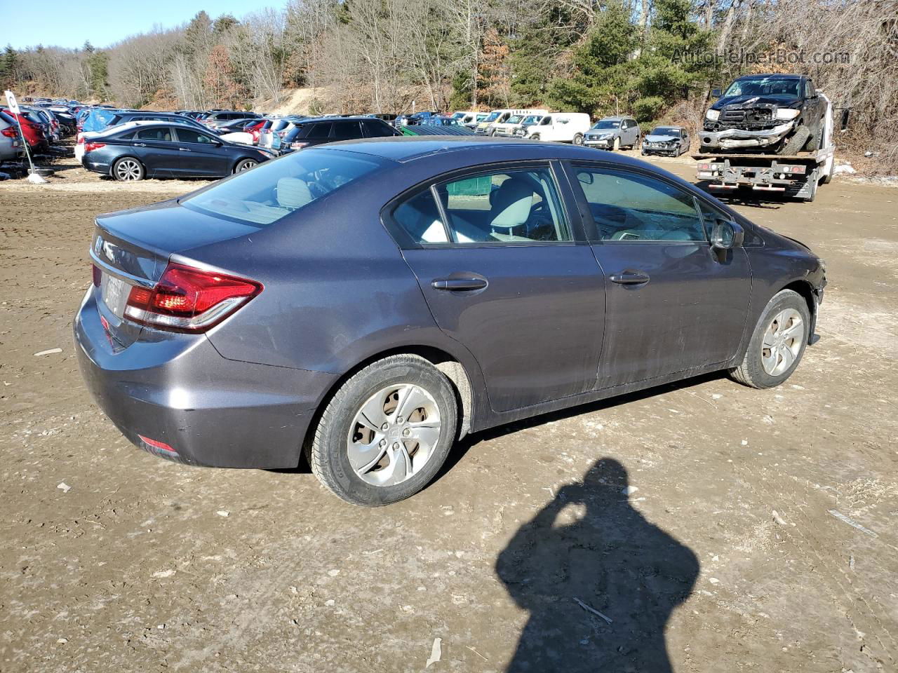 2015 Honda Civic Lx Gray vin: 19XFB2F54FE232619