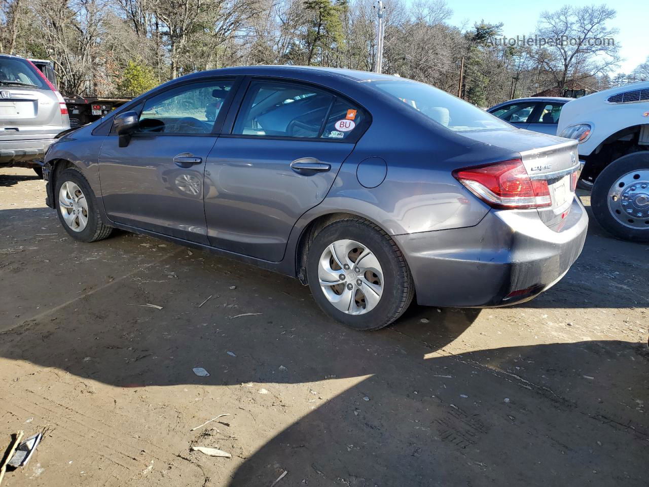 2015 Honda Civic Lx Gray vin: 19XFB2F54FE232619