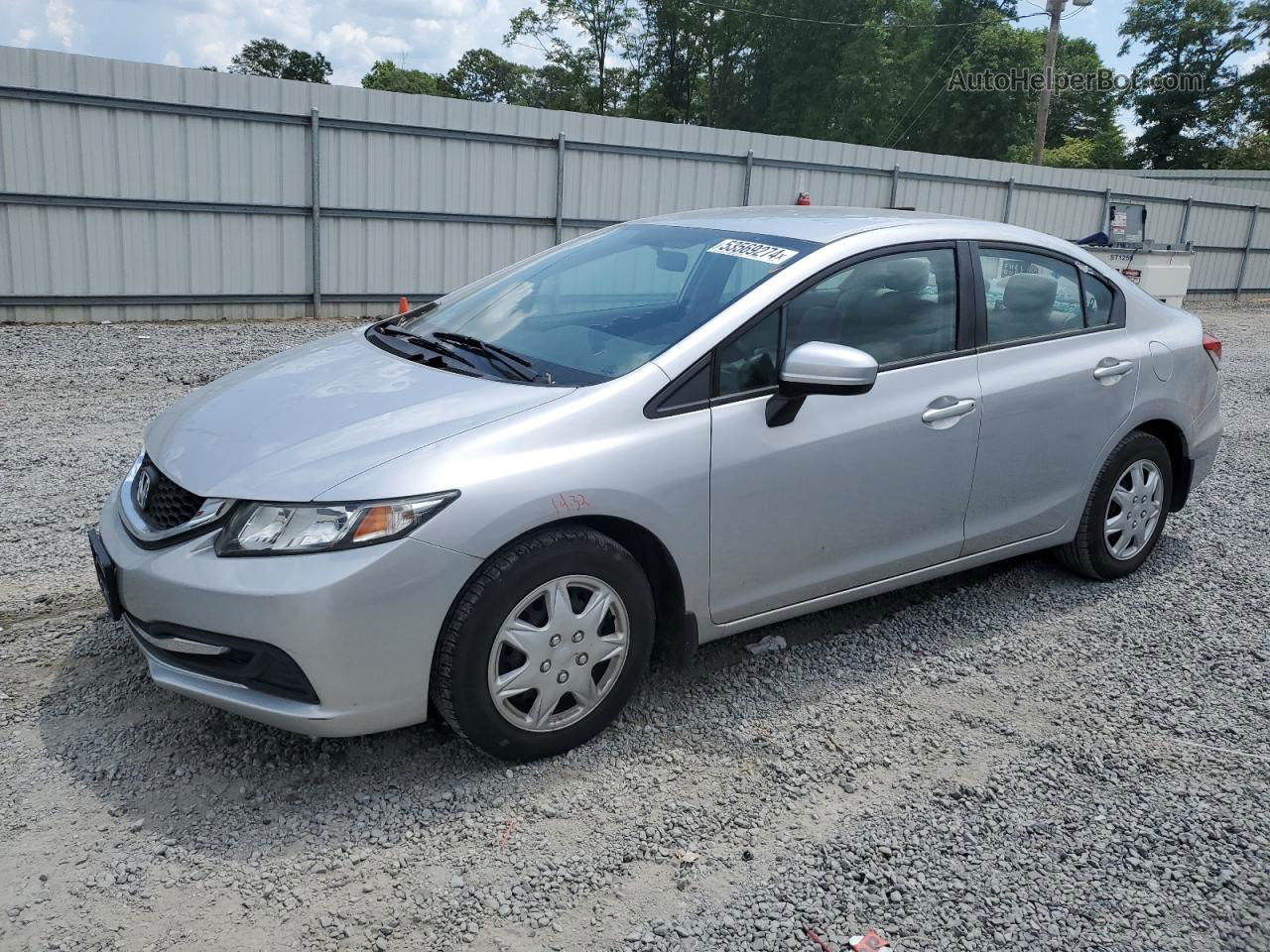 2015 Honda Civic Lx Silver vin: 19XFB2F54FE280640