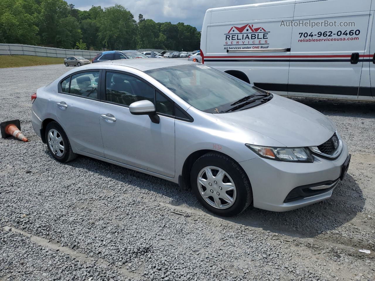 2015 Honda Civic Lx Silver vin: 19XFB2F54FE280640