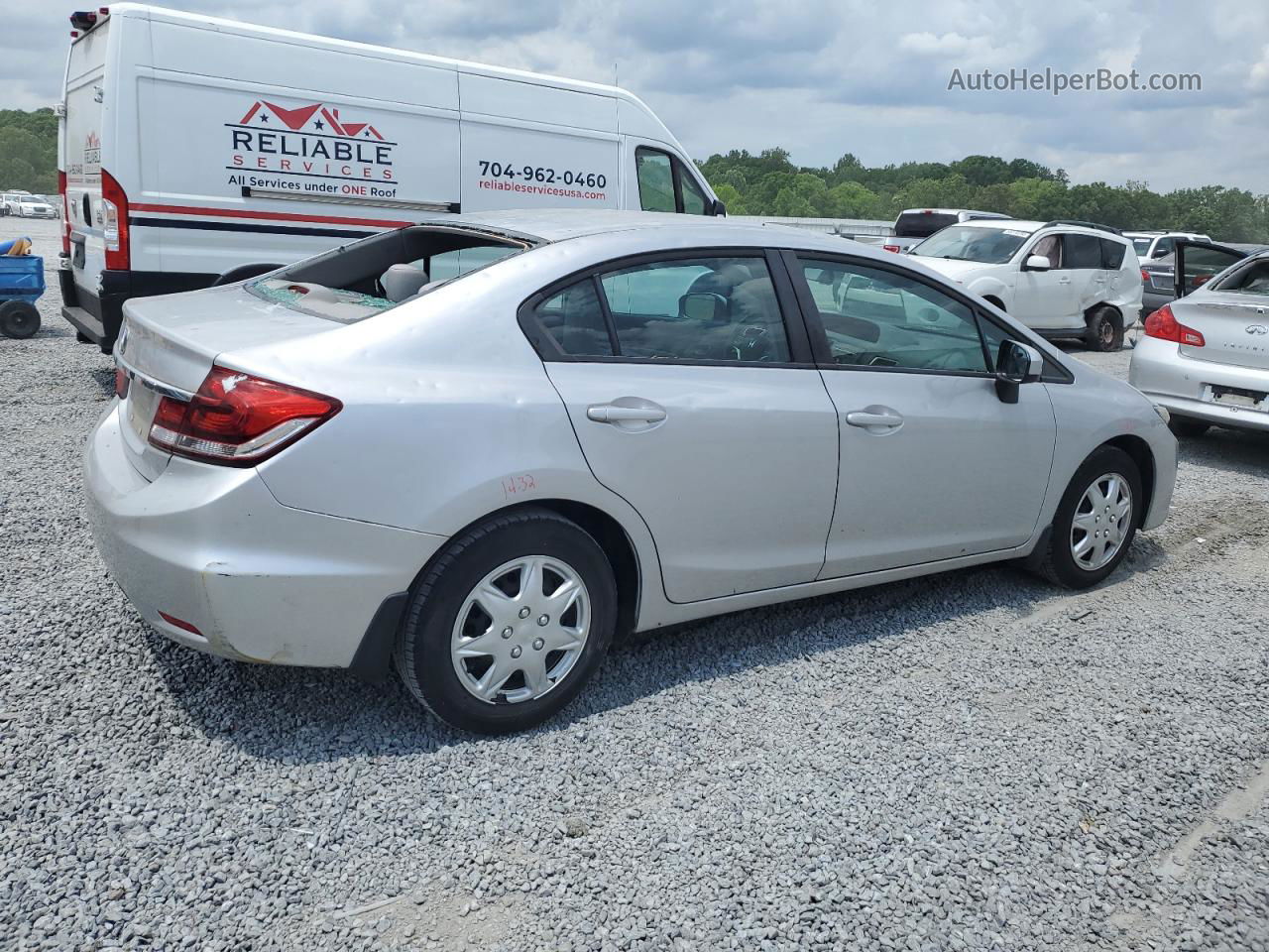 2015 Honda Civic Lx Silver vin: 19XFB2F54FE280640