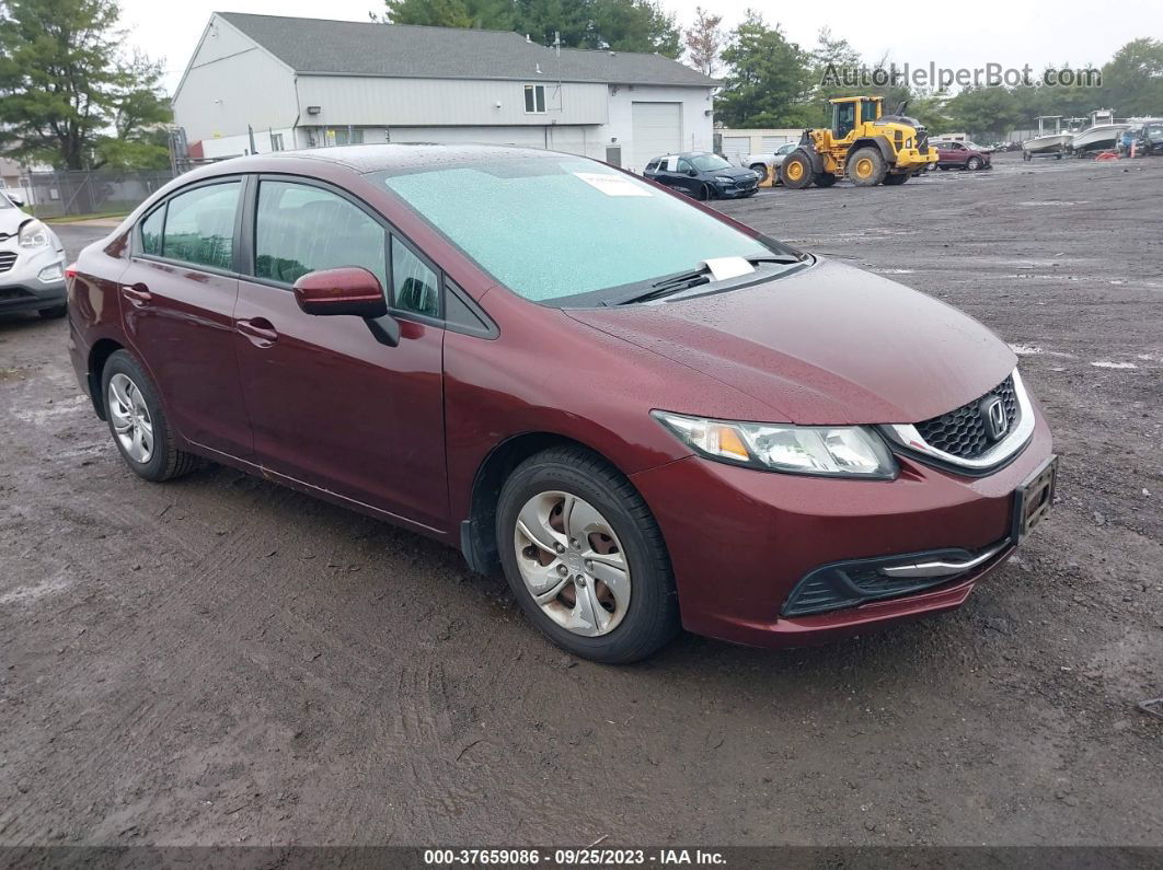 2015 Honda Civic Lx Red vin: 19XFB2F54FE285515