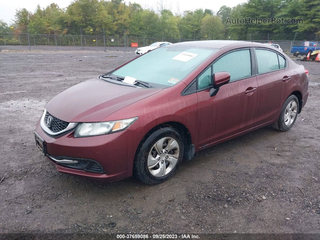 2015 Honda Civic Lx Red vin: 19XFB2F54FE285515