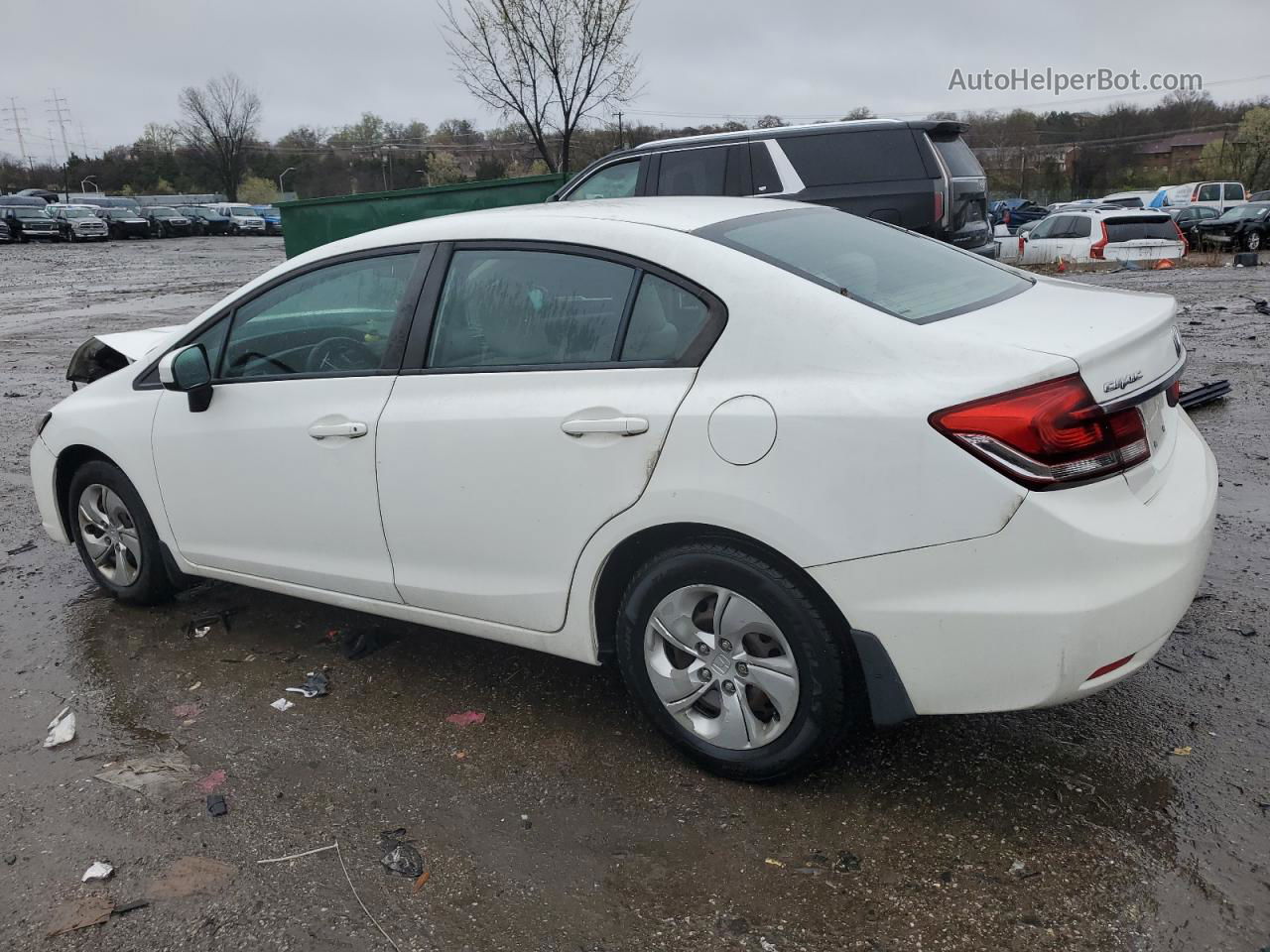 2015 Honda Civic Lx White vin: 19XFB2F54FE290780