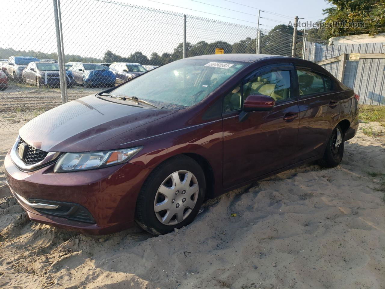 2015 Honda Civic Lx Maroon vin: 19XFB2F54FE708240