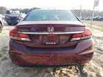 2015 Honda Civic Lx Maroon vin: 19XFB2F54FE708240