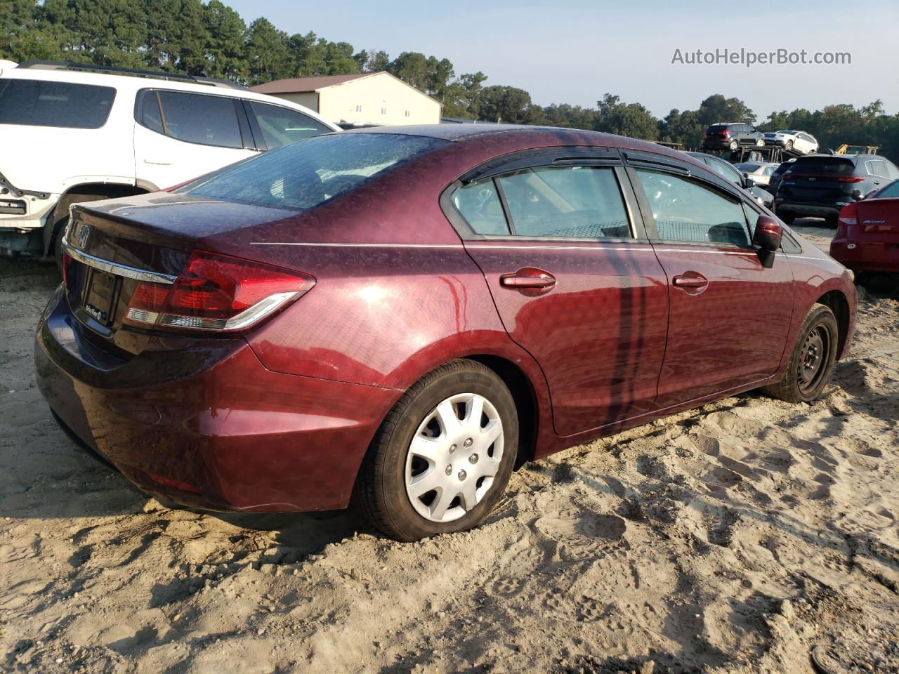 2015 Honda Civic Lx Maroon vin: 19XFB2F54FE708240