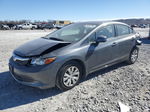 2012 Honda Civic Lx Gray vin: 19XFB2F55CE001398