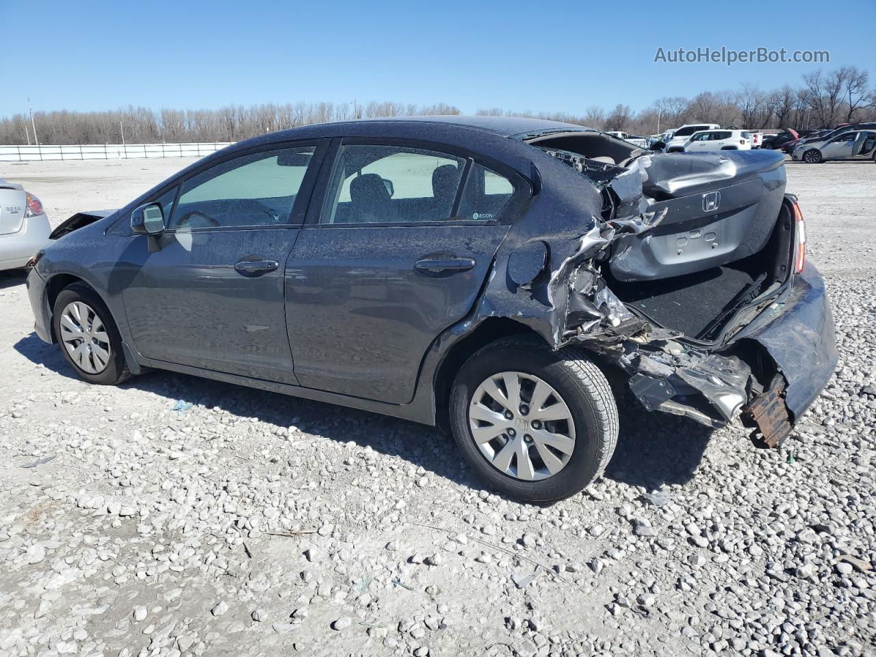 2012 Honda Civic Lx Gray vin: 19XFB2F55CE001398