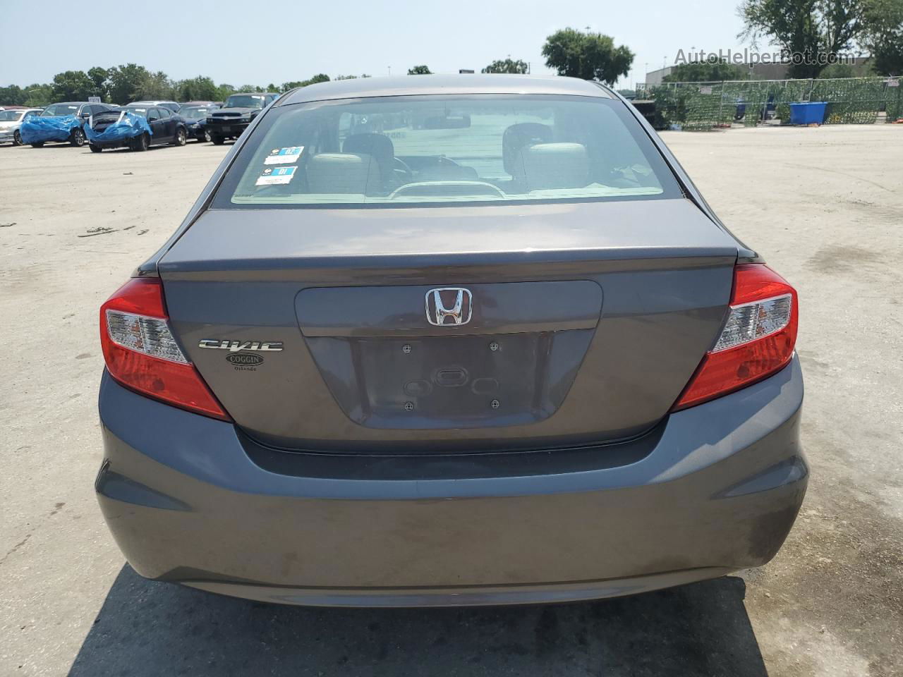 2012 Honda Civic Lx Brown vin: 19XFB2F55CE010277