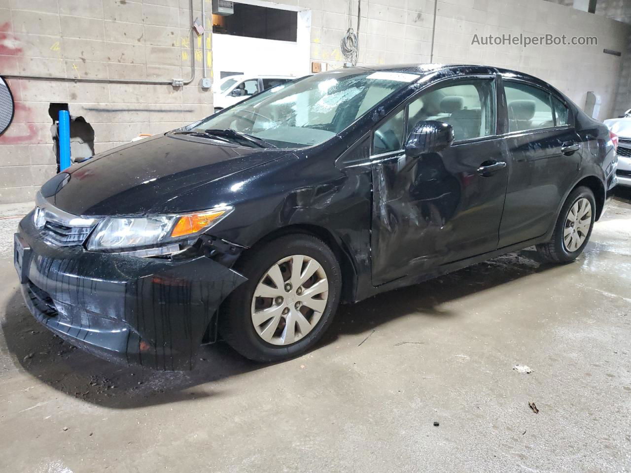 2012 Honda Civic Lx Черный vin: 19XFB2F55CE016709