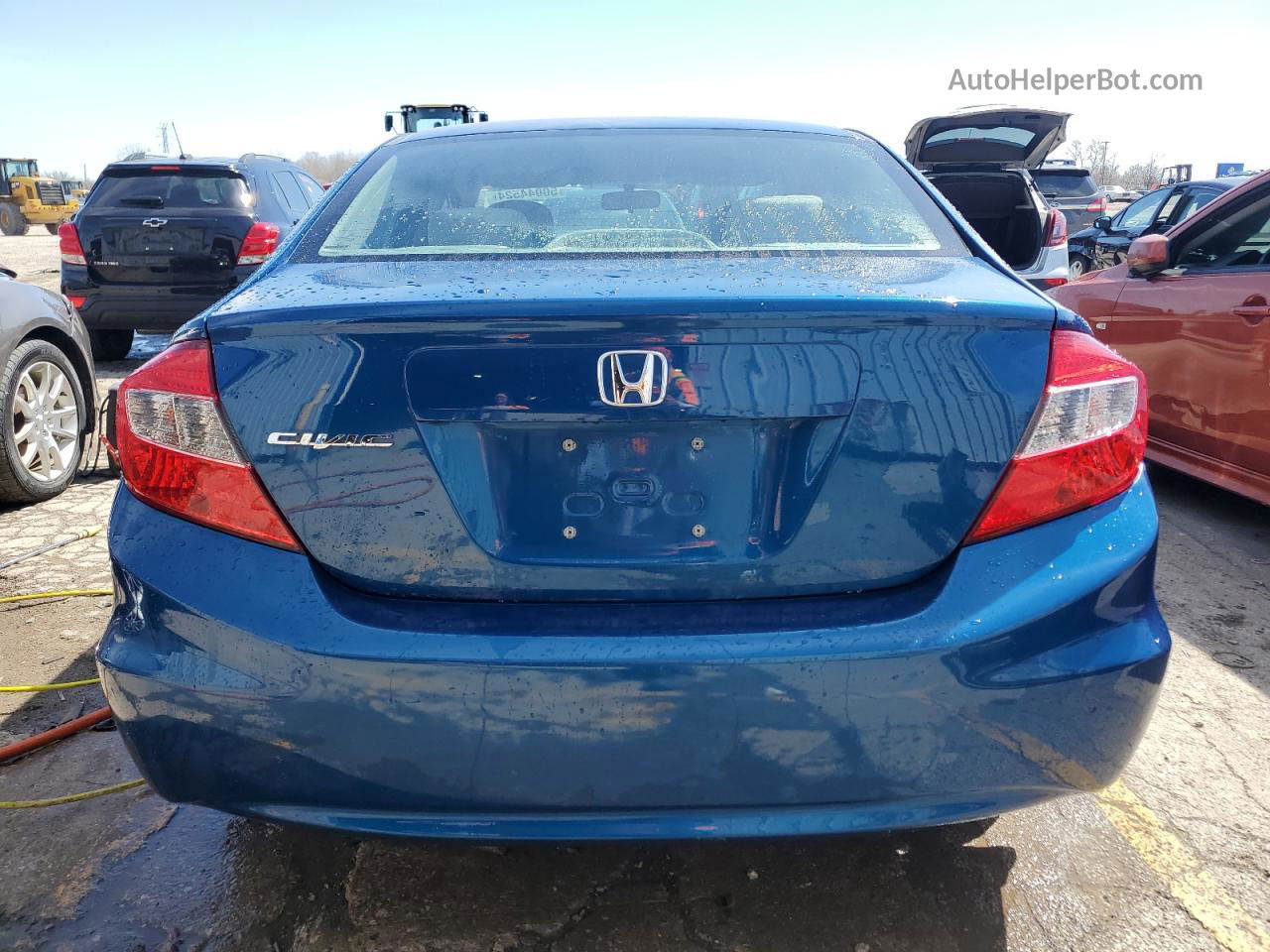 2012 Honda Civic Lx Blue vin: 19XFB2F55CE050360